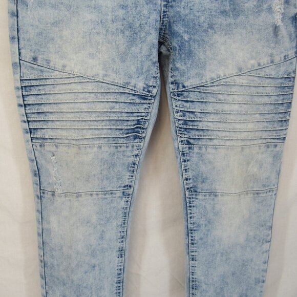 Southpole Women's Jeans Light Stone Wash Mid Rise Light Distress Size 32X29 - Picture 4 of 11